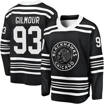 Men's Doug Gilmour Chicago Blackhawks ＃93 Breakaway Black Alternate 2019/20 Premier Jersey