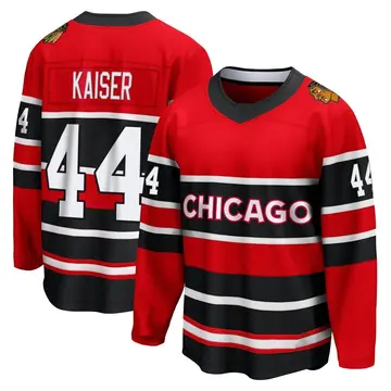 Men's Wyatt Kaiser Chicago Blackhawks ＃44 Breakaway Black Red Special Edition 2.0 Jersey