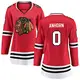 Women's Dylan Anhorn Chicago Blackhawks ＃0 Breakaway Black Red Home Jersey
