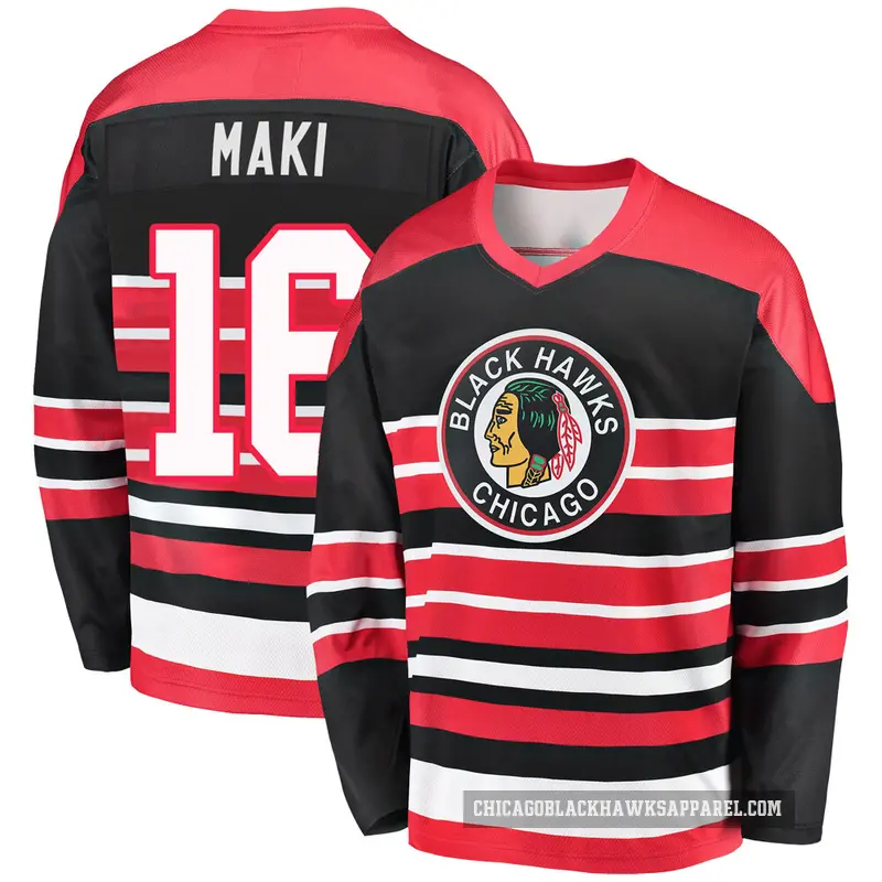 Youth Chico Maki Chicago Blackhawks ＃16 Breakaway Red/Black Premier Heritage Jersey
