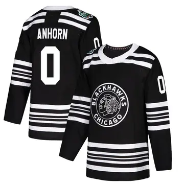 Youth Dylan Anhorn Chicago Blackhawks ＃0 Authentic Black 2019 Winter Classic Jersey