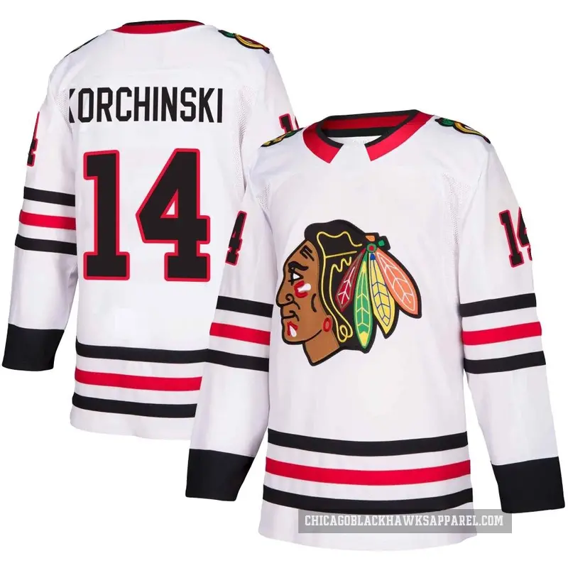 Youth Kevin Korchinski Chicago Blackhawks ＃14 Authentic White Away Jersey