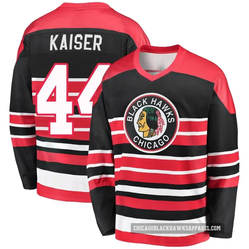 Youth Wyatt Kaiser Chicago Blackhawks ＃44 Breakaway Red/Black Premier Heritage Jersey